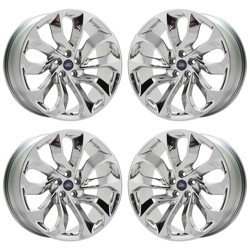 21" Lincoln Aviator Bright Chrome wheels rims Factory OEM set 10239 EXCHANGE