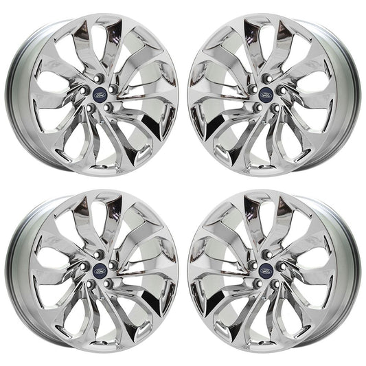 21" Lincoln Aviator Bright Chrome wheels rims Factory OEM set 10239 EXCHANGE