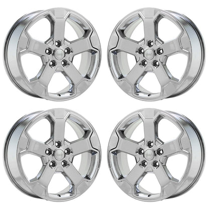20" Jeep Grand Cherokee Bright Chrome wheels rims Factory OEM set 9211 EXCHANGE