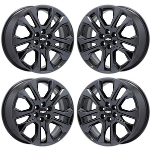 EXCHANGE 20" Chevrolet Traverse Black Chrome wheels rim OEM 2018-2020 set 4 5848