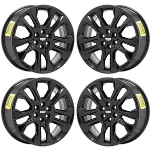 20" Cadillac XT5 SRX Black wheels rims Factory OEM set 4 5848