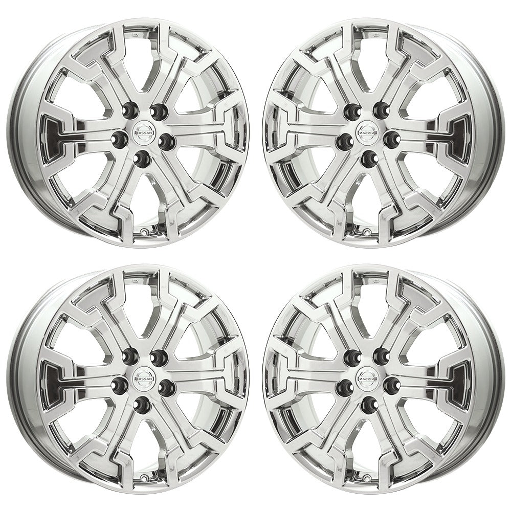 18" Nissan Pathfinder Bright Chrome wheels rims Factory OEM set 96469 EXCHANGE