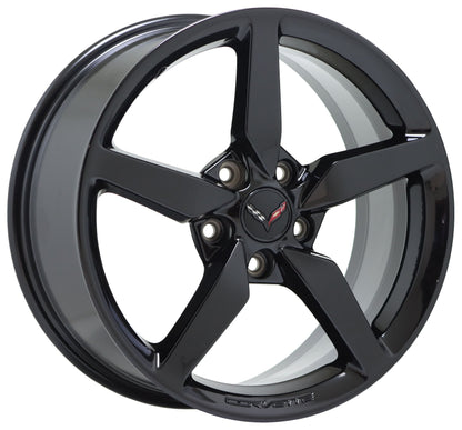 19" Chevrolet Corvette Stingray C7 Rear Gloss Black Wheel Rim Factory OEM 5638