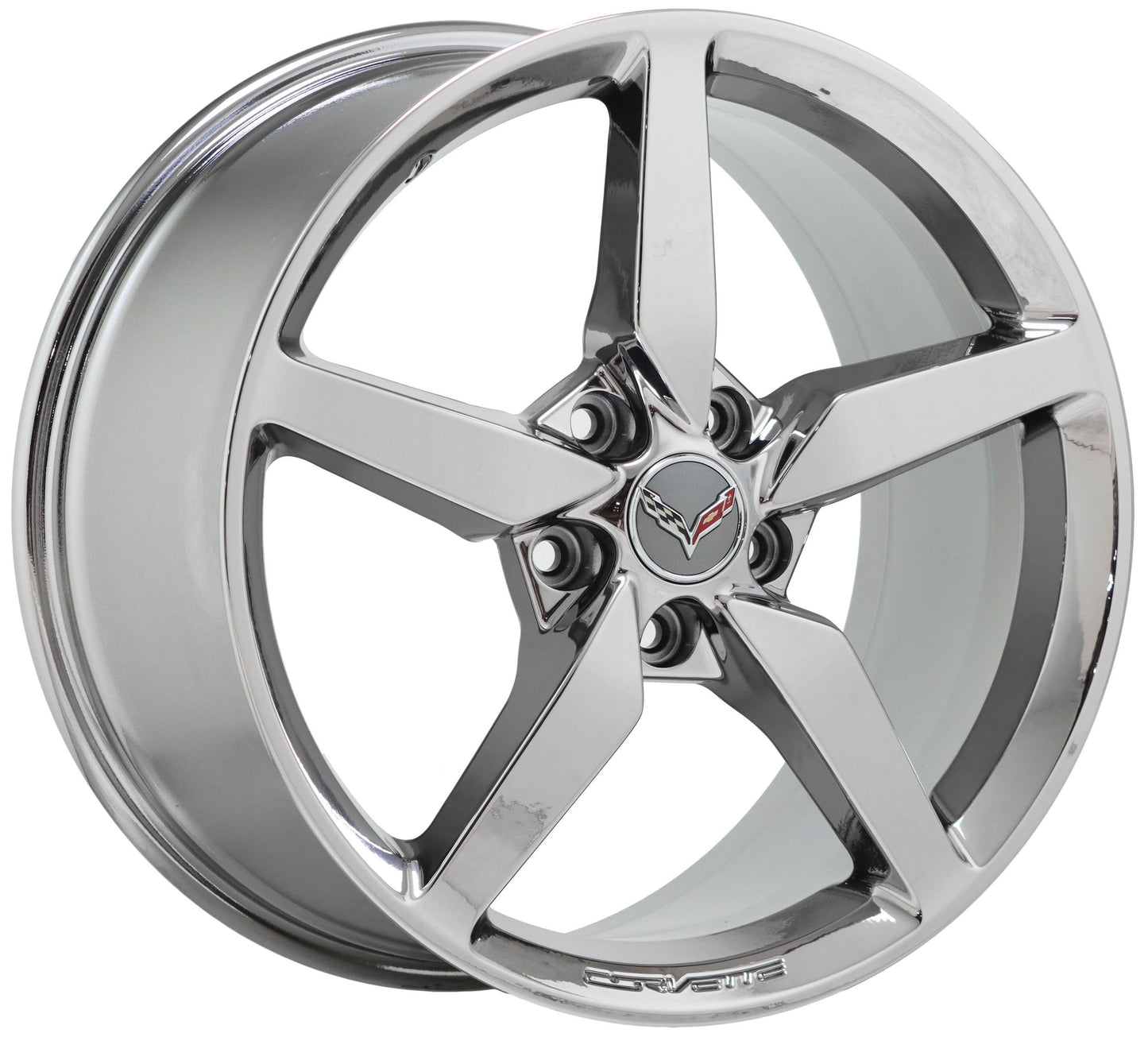 19" Chevrolet Corvette Stingray C7 Rear Bright Chrome Wheel Rim Factory OEM 5638