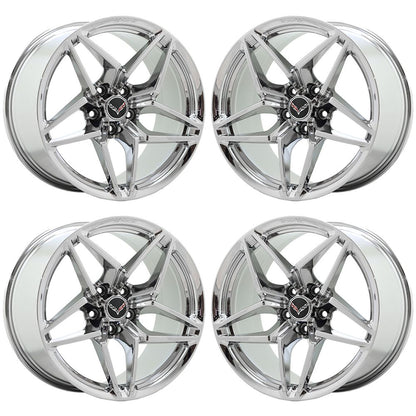 19" 20" Corvette C7 ZR1 Z06 Grand Sport Chrome wheels OEM set 5926 5930 EXCHANGE