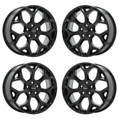 19" Chrysler 300 AWD Gloss Black wheels rims Factory OEM set 4 2537