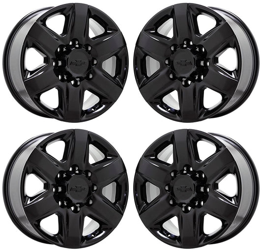 20" GMC Sierra 2500 3500 Gloss Black wheels rims Factory OEM set 5962