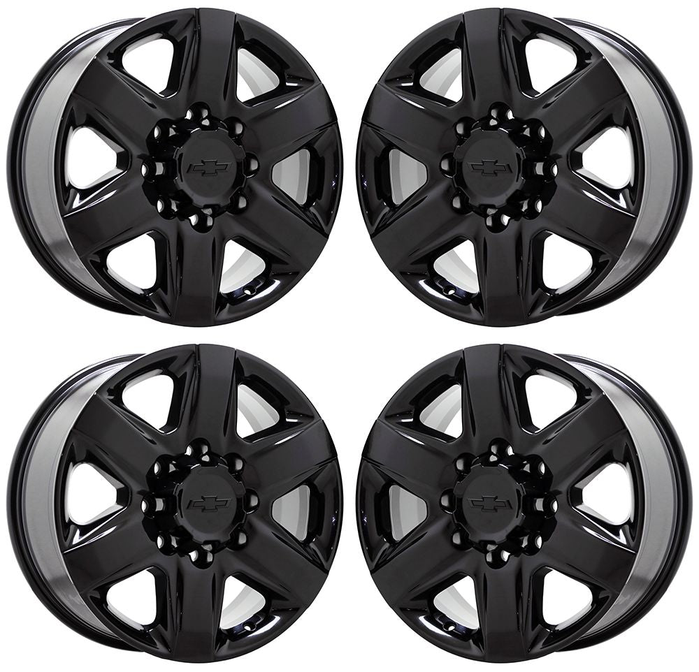 20" Chevrolet Silverado 2500 3500 Black wheels rim Factory OEM set 5962 EXCHANGE