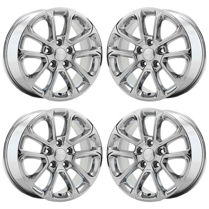 18" Jeep Grand Cherokee Dodge Durango Bright Chrome wheels rims OEM set 9136