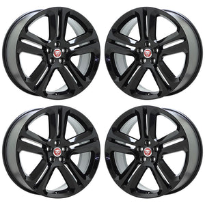 20" Jaguar F-Pace Gloss Black Wheels Rims Factory OEM Set 59976 - 2017-2021