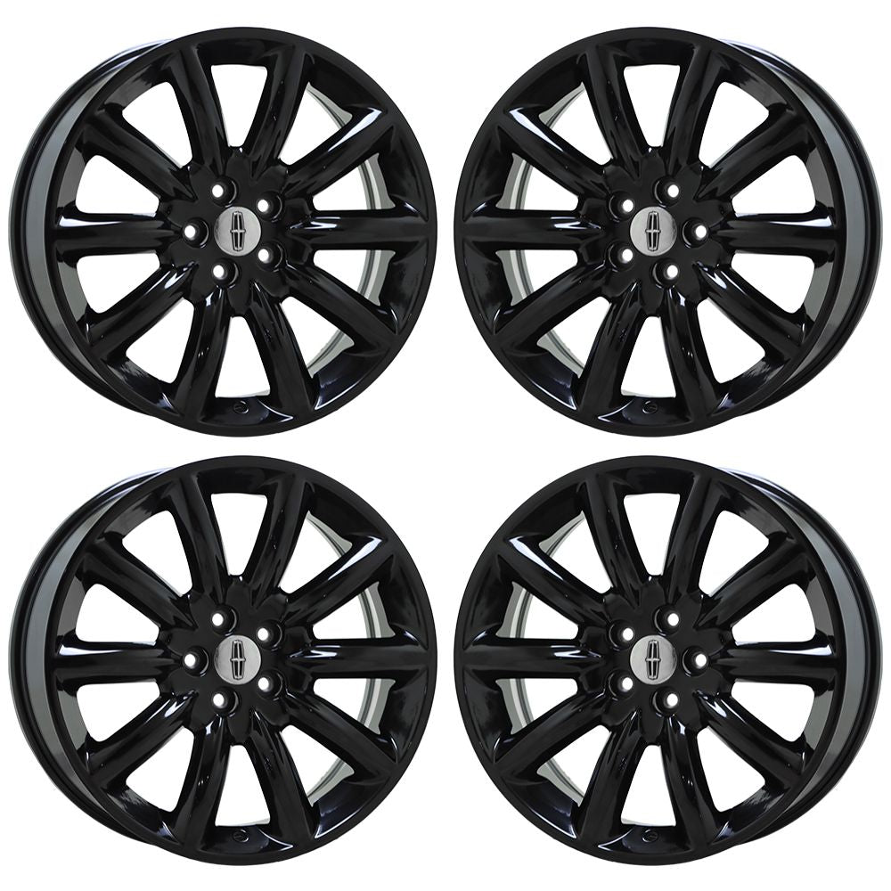 20" Lincoln MKT MKX Gloss Black wheels rims Factory OEM set 3825