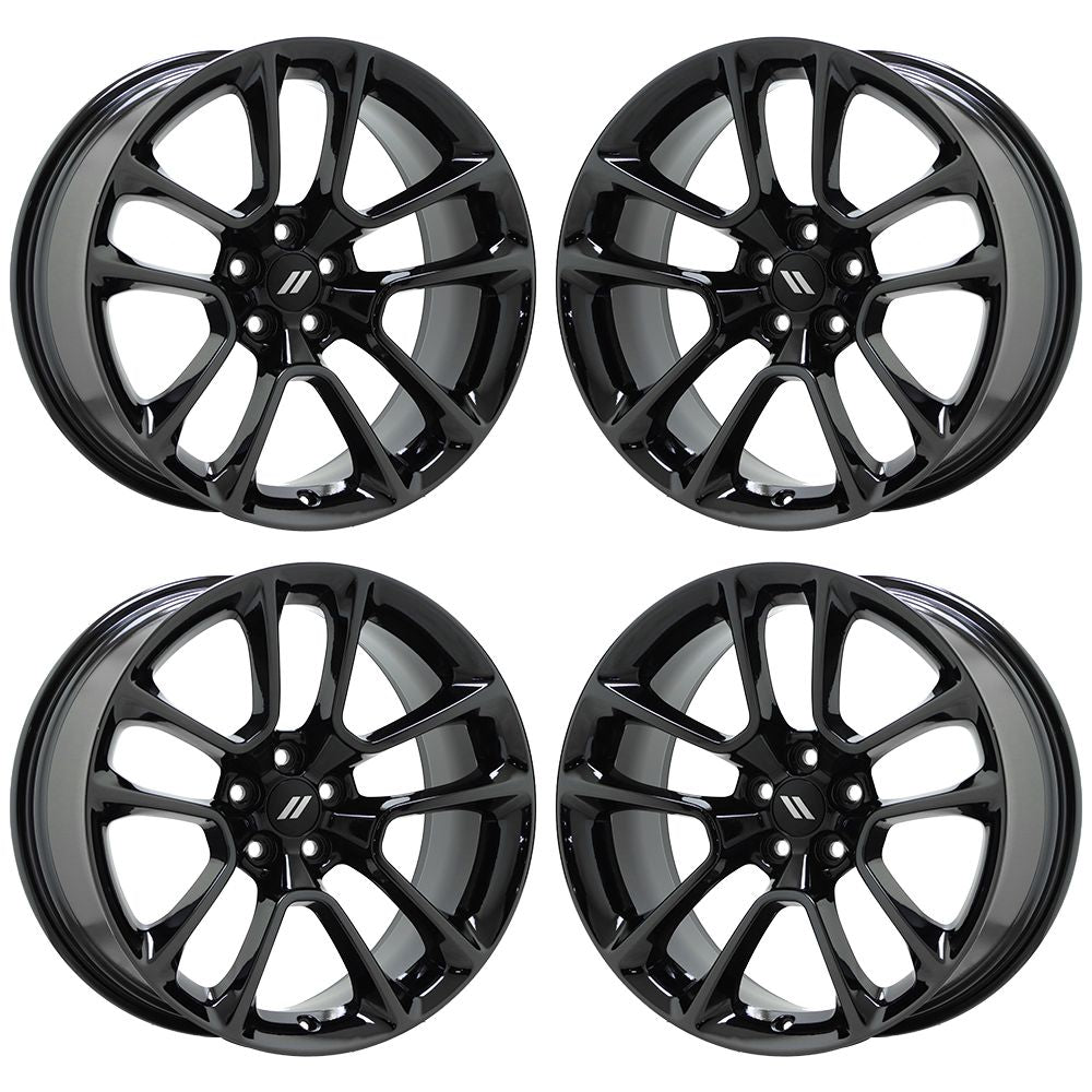 20" Dodge Charger Challenger Scat Pack Black Chrome wheels Factory OEM set 2713