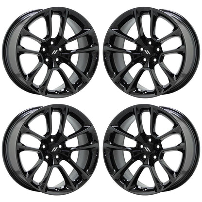 20" Dodge Charger Challenger Scat Pack Black Chrome wheels Factory OEM set 2713