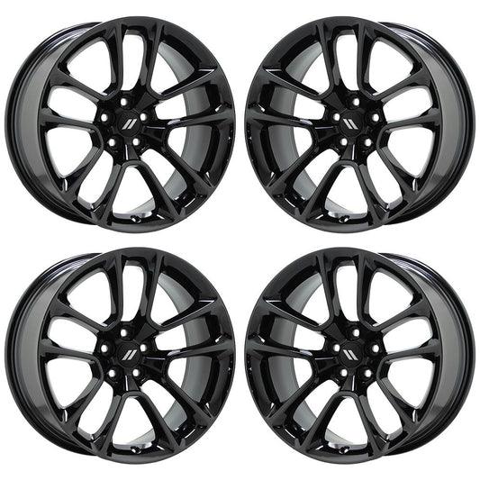 20" Dodge Charger Challenger Scat Pack Black Chrome wheels Factory OEM set 2713