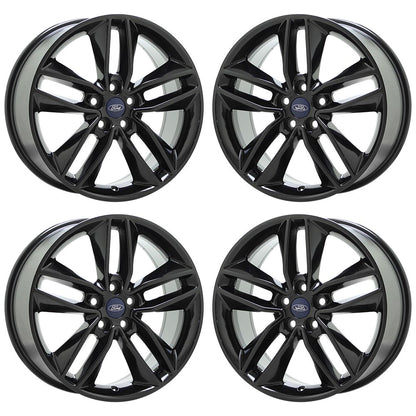 18" Ford Edge Gloss Black wheels rims Factory OEM set 10043 EXCHANGE