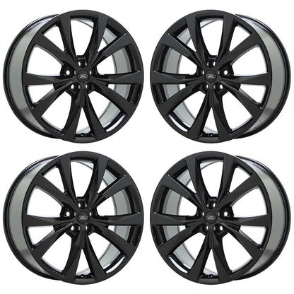 21" Ford Edge Lincoln MKX Gloss Black wheels rims Factory OEM set 10048