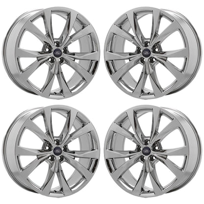 21" Ford Edge MKX Bright Chrome wheels rims Factory OEM set 10048