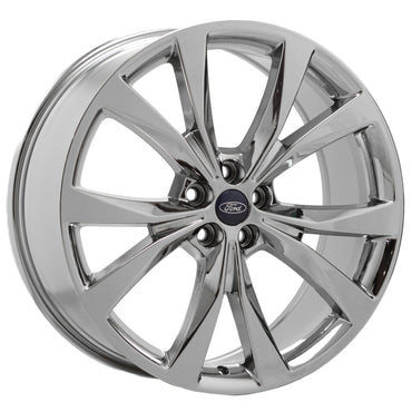 21" Ford Edge MKX Bright Chrome wheels rims Factory OEM set 10048