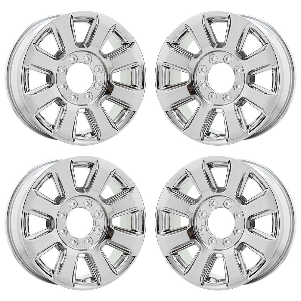 20" Ford F250 F350 SRW Bright Chrome wheels rims Factory OEM set 10103 EXCHANGE