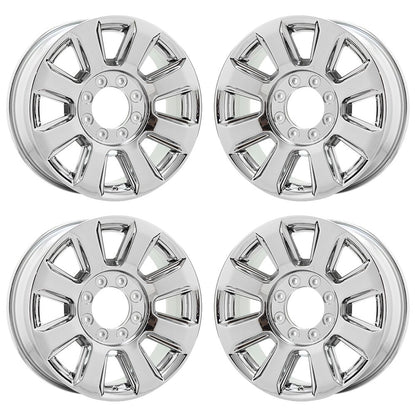 20" Ford F250 F350 SRW Bright Chrome wheels rims Factory OEM set 10103 EXCHANGE