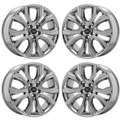 19" Ford Edge Lincoln MKX Bright Chrome wheels rims Factory OEM set 10195