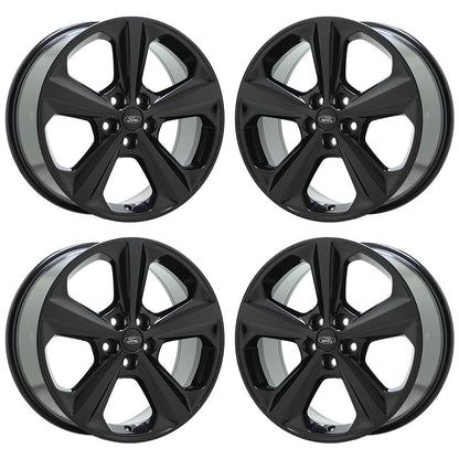 18" Ford Edge Gloss Black wheels Factory OEM set 2015-2024 10042 EXCHANGE