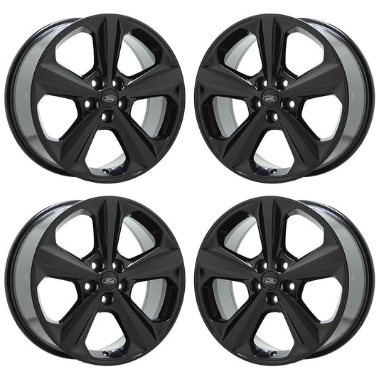18" Ford Edge Gloss Black wheels Factory OEM set 2015-2024 10042 EXCHANGE