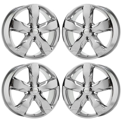20" Jeep Grand Cherokee Bright Chrome wheels rims Factory OEM set 9107 EXCHANGE