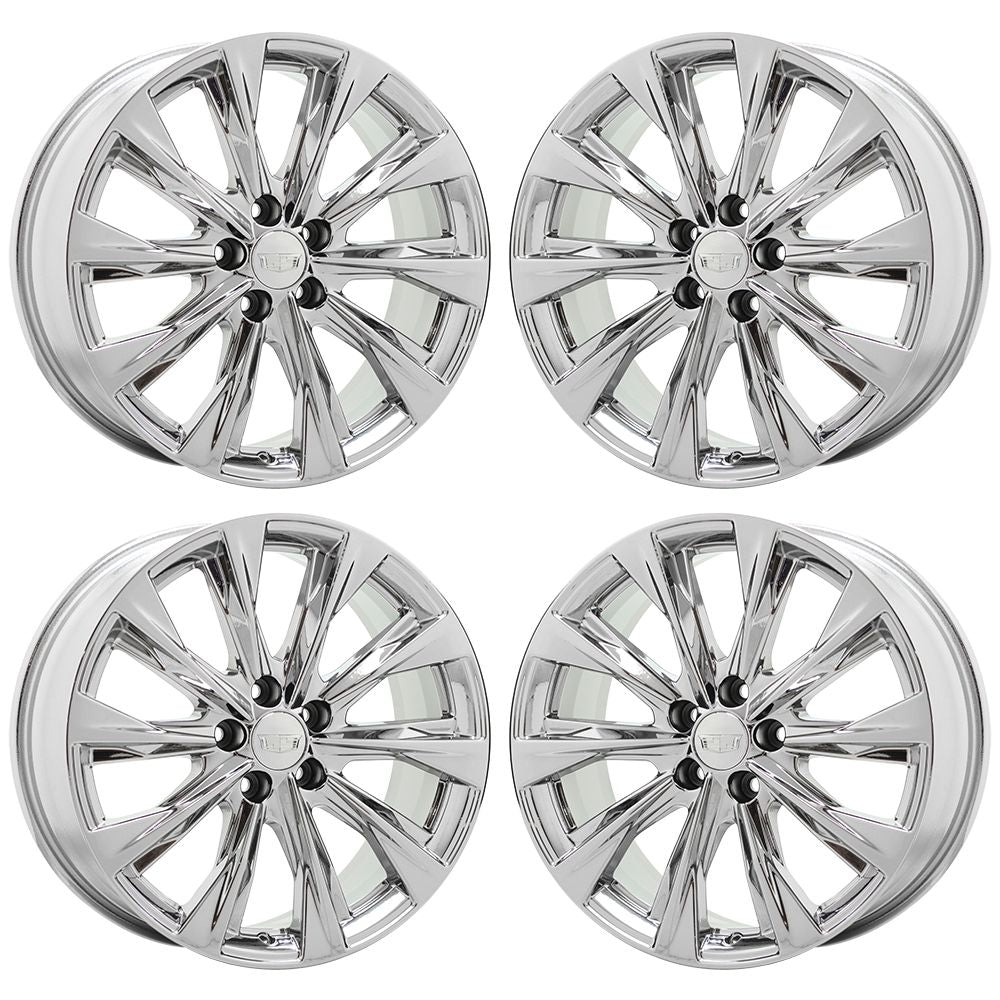 19" Cadillac CT4 Bright Chrome wheels rims Factory OEM set 4863 4864