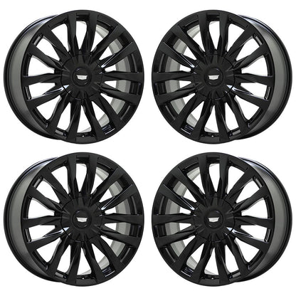 22" Cadillac Escalade Luxury Gloss Black wheels rims Factory OEM set 4873