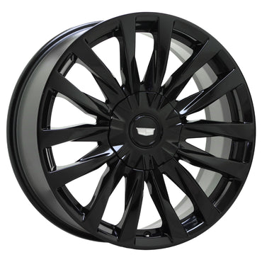 22" Cadillac Escalade Luxury Gloss Black wheels rims Factory OEM set 4873