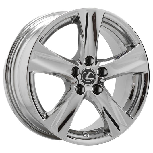 18x8.5" Lexus IS250 IS350 FRONT Bright Chrome Wheel Factory Original OEM 74238
