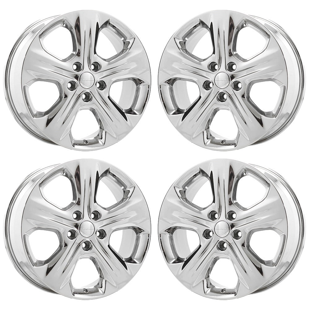 20" Jeep Grand Cherokee Durango Bright Chrome wheels rims OEM set 2494