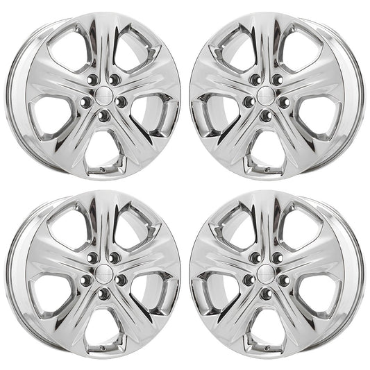 20" Jeep Grand Cherokee Durango Bright Chrome wheels rims OEM set 2494