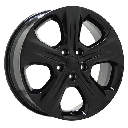 20" Jeep Grand Cherokee Durango Gloss Black wheels rims OEM set 2494