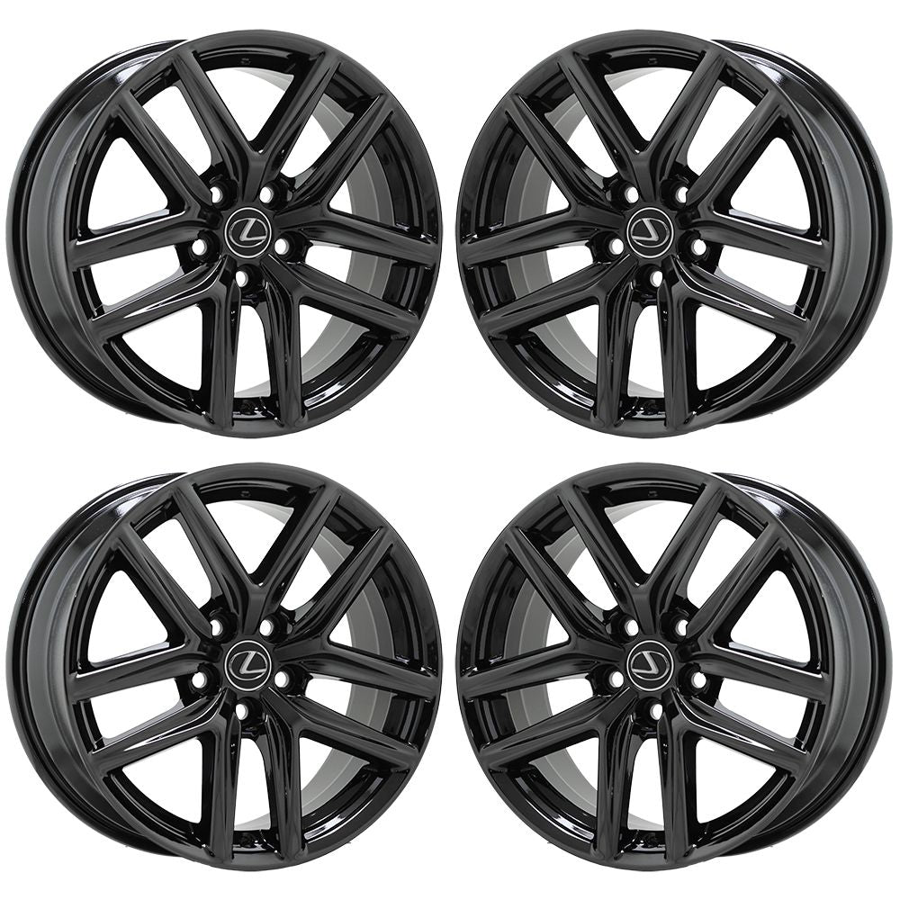 18" Lexus IS200 250 300 350 F-Sport Black Chrome wheels set 74292 74293