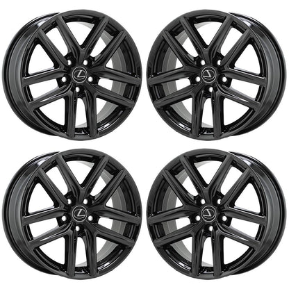 18" Lexus IS200 250 300 350 F-Sport Black Chrome wheels set 74292 74293