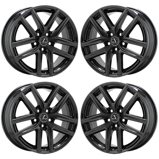 18" Lexus IS200 250 300 350 F-Sport Black Chrome Wheels 74292 74293 EXCHANGE