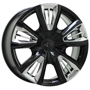 22" Silverado 1500 Suburban Tahoe 1500 Gloss Black wheels rims set 4 14046