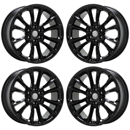 22" Jeep Wagoneer Gloss Black wheels rims Factory OEM set 9298 EXCHANGE