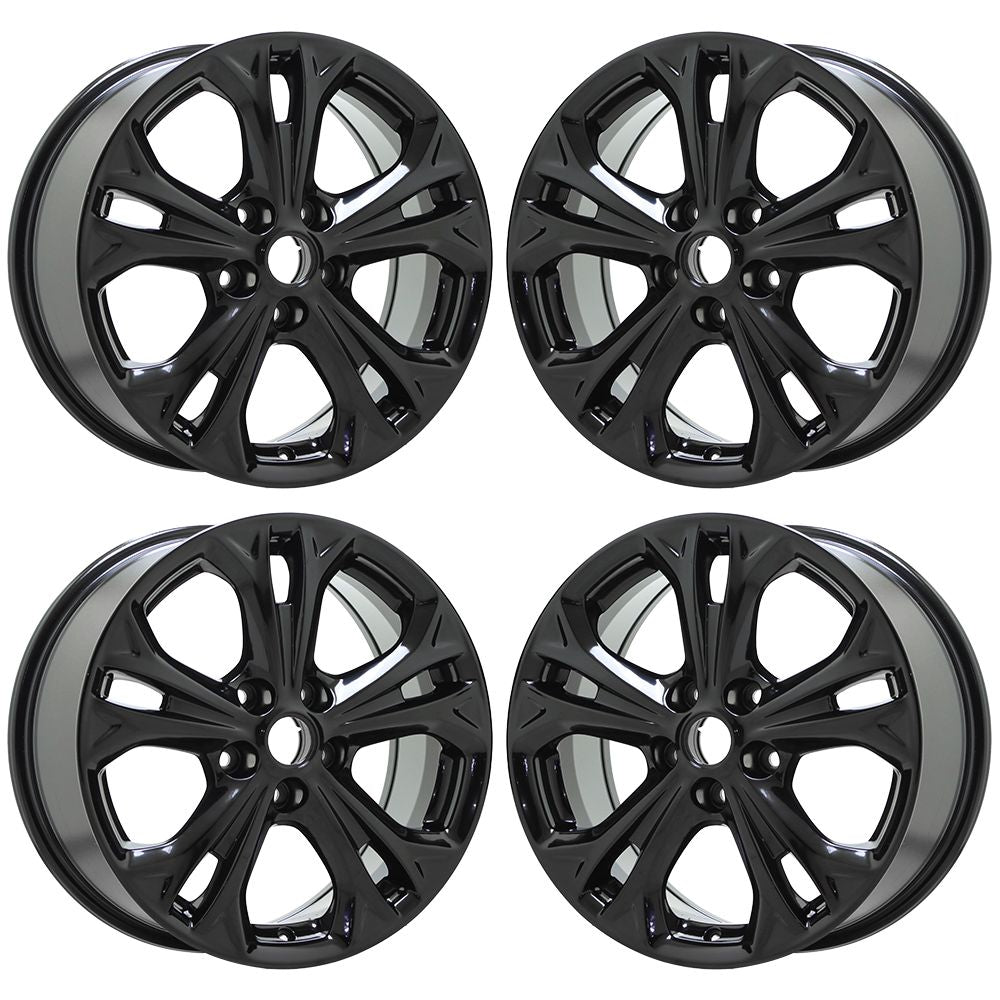 17" Ford Fusion Gloss Black wheels rims Factory OEM set 3871