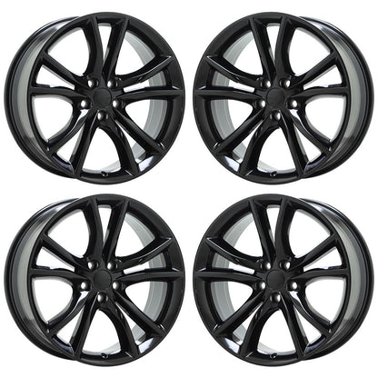 20" Dodge Charger Challenger Gloss Black wheels rims Factory OEM set 2545 2563