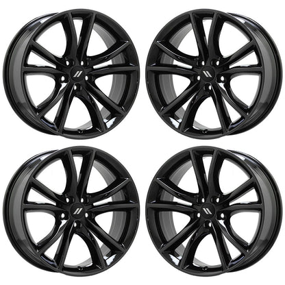 20" Dodge Charger Challenger Black Chrome wheels OEM set 2545 2563 EXCHANGE
