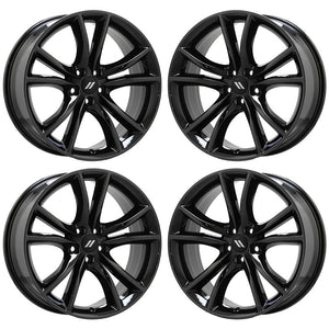 20" Dodge Charger Challenger Black Chrome wheels OEM set 2545 2563