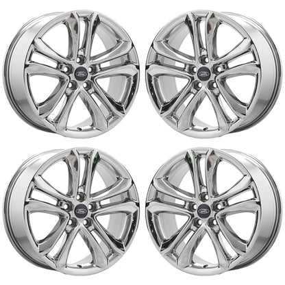 18" Ford Edge Bright Chrome wheels rims Factory OEM set 10044