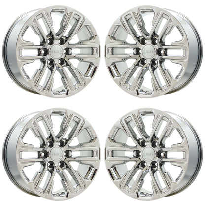 20" GMC Sierra Yukon 1500 Bright Chrome wheels rims Factory OEM set 14024