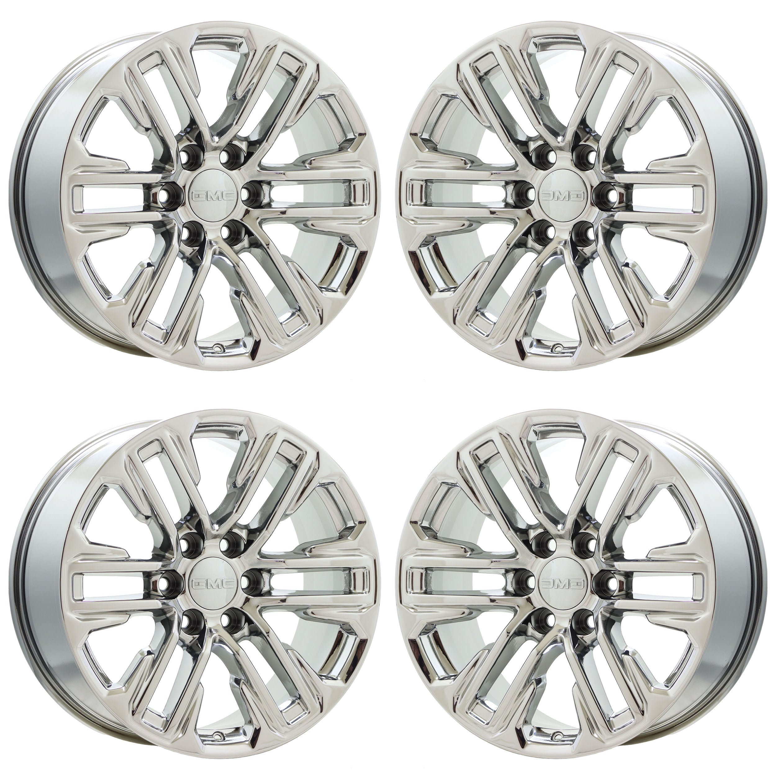20" GMC Sierra Yukon 1500 Bright Chrome wheels rims Factory OEM set 14024