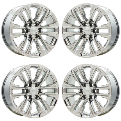20" GMC Sierra Yukon 1500 Bright Chrome wheels rims Factory OEM set 14024