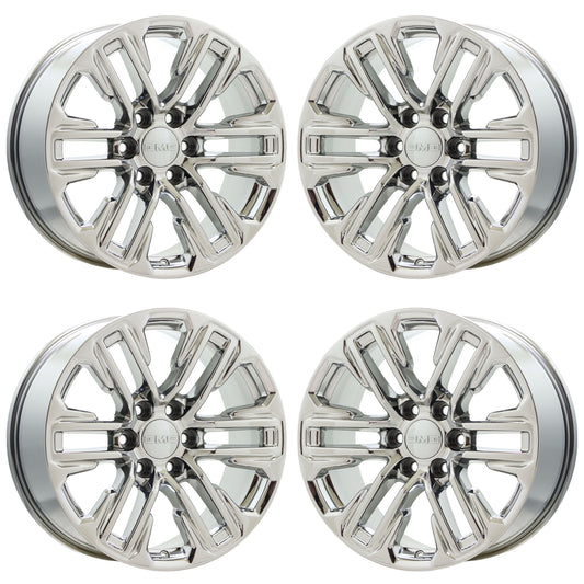 20" GMC Sierra Yukon 1500 Bright Chrome wheels rims Factory OEM set 14024
