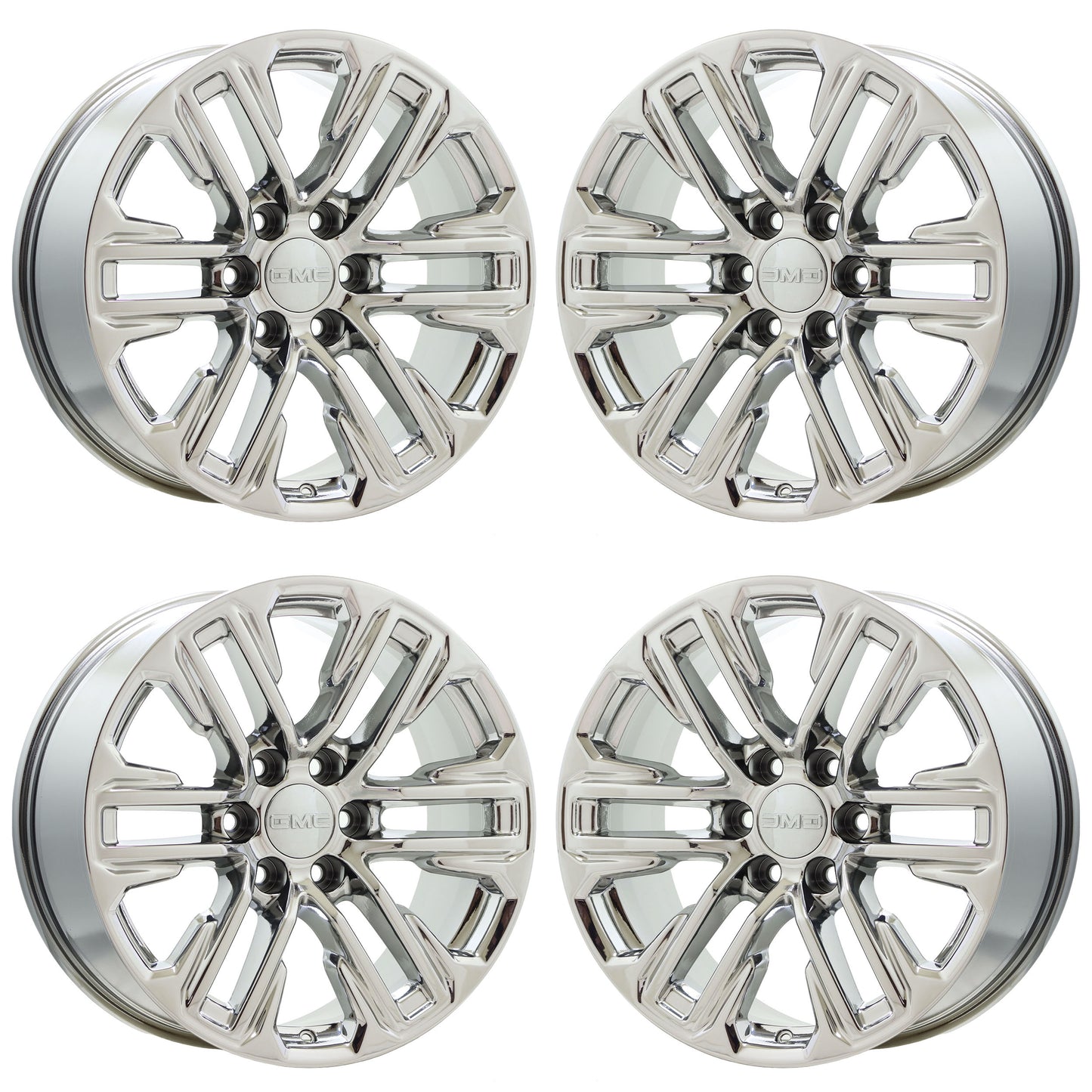 20" GMC Sierra Yukon 1500 Bright Chrome wheels rims Factory OEM set 14024